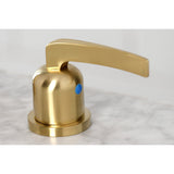 Centurion Two-Handle 3-Hole Deck Mount Widespread Bathroom Faucet with Brass Pop-Up Drain