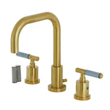 Synchronous Two-Handle 3-Hole Deck Mount Widespread Bathroom Faucet with Brass Pop-Up Drain