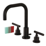 Kaiser Two-Handle 3-Hole Deck Mount Widespread Bathroom Faucet with Brass Pop-Up Drain