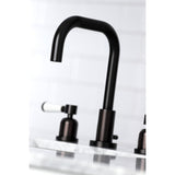 Paris Two-Handle 3-Hole Deck Mount Widespread Bathroom Faucet with Brass Pop-Up Drain