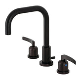 Centurion Two-Handle 3-Hole Deck Mount Widespread Bathroom Faucet with Brass Pop-Up Drain