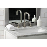 Kaiser Two-Handle 3-Hole Deck Mount Widespread Bathroom Faucet with Brass Pop-Up Drain