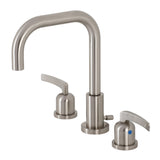 Centurion Two-Handle 3-Hole Deck Mount Widespread Bathroom Faucet with Brass Pop-Up Drain