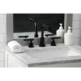 Kaiser Two-Handle 3-Hole Deck Mount Widespread Bathroom Faucet with Brass Pop-Up Drain