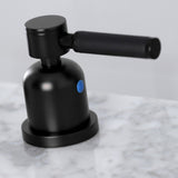 Kaiser Two-Handle 3-Hole Deck Mount Widespread Bathroom Faucet with Brass Pop-Up Drain