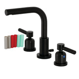 Kaiser Two-Handle 3-Hole Deck Mount Widespread Bathroom Faucet with Brass Pop-Up Drain