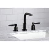 Concord Two-Handle 3-Hole Deck Mount Widespread Bathroom Faucet with Brass Pop-Up Drain