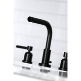 Concord Two-Handle 3-Hole Deck Mount Widespread Bathroom Faucet with Brass Pop-Up Drain