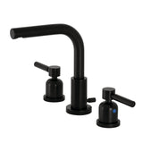 Concord Two-Handle 3-Hole Deck Mount Widespread Bathroom Faucet with Brass Pop-Up Drain