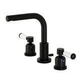 Paris Two-Handle 3-Hole Deck Mount Widespread Bathroom Faucet with Brass Pop-Up Drain