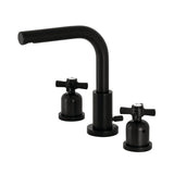 Millennium Two-Handle 3-Hole Deck Mount Widespread Bathroom Faucet with Brass Pop-Up Drain