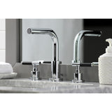 Kaiser Two-Handle 3-Hole Deck Mount Widespread Bathroom Faucet with Brass Pop-Up Drain