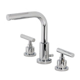 Manhattan Two-Handle 3-Hole Deck Mount Widespread Bathroom Faucet with Brass Pop-Up Drain