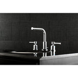 Concord Two-Handle 3-Hole Deck Mount Widespread Bathroom Faucet with Brass Pop-Up Drain