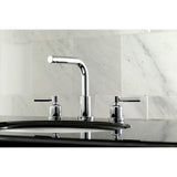 Concord Two-Handle 3-Hole Deck Mount Widespread Bathroom Faucet with Brass Pop-Up Drain