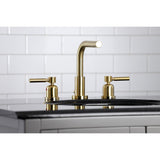 Concord Two-Handle 3-Hole Deck Mount Widespread Bathroom Faucet with Brass Pop-Up Drain