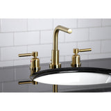 Concord Two-Handle 3-Hole Deck Mount Widespread Bathroom Faucet with Brass Pop-Up Drain