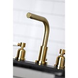 Paris Two-Handle 3-Hole Deck Mount Widespread Bathroom Faucet with Brass Pop-Up Drain