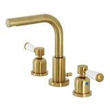 Paris Two-Handle 3-Hole Deck Mount Widespread Bathroom Faucet with Brass Pop-Up Drain