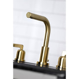 Centurion Two-Handle 3-Hole Deck Mount Widespread Bathroom Faucet with Brass Pop-Up Drain