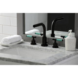 Kaiser Two-Handle 3-Hole Deck Mount Widespread Bathroom Faucet with Brass Pop-Up Drain