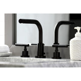 Kaiser Two-Handle 3-Hole Deck Mount Widespread Bathroom Faucet with Brass Pop-Up Drain