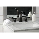 Kaiser Two-Handle 3-Hole Deck Mount Widespread Bathroom Faucet with Brass Pop-Up Drain