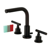 Kaiser Two-Handle 3-Hole Deck Mount Widespread Bathroom Faucet with Brass Pop-Up Drain