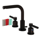 Kaiser Two-Handle 3-Hole Deck Mount Widespread Bathroom Faucet with Brass Pop-Up Drain