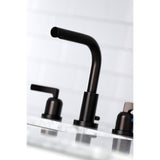 Centurion Two-Handle 3-Hole Deck Mount Widespread Bathroom Faucet with Brass Pop-Up Drain