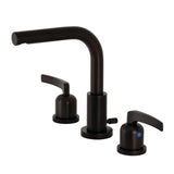 Centurion Two-Handle 3-Hole Deck Mount Widespread Bathroom Faucet with Brass Pop-Up Drain