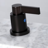 NuvoFusion Two-Handle 3-Hole Deck Mount Widespread Bathroom Faucet with Brass Pop-Up Drain