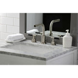 Kaiser Two-Handle 3-Hole Deck Mount Widespread Bathroom Faucet with Brass Pop-Up Drain