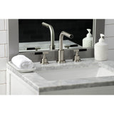 Kaiser Two-Handle 3-Hole Deck Mount Widespread Bathroom Faucet with Brass Pop-Up Drain