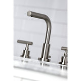 Manhattan Two-Handle 3-Hole Deck Mount Widespread Bathroom Faucet with Brass Pop-Up Drain