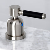 Kaiser Two-Handle 3-Hole Deck Mount Widespread Bathroom Faucet with Brass Pop-Up Drain