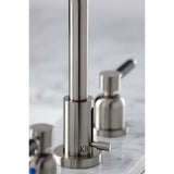 Kaiser Two-Handle 3-Hole Deck Mount Widespread Bathroom Faucet with Brass Pop-Up Drain