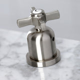 Millennium Two-Handle 3-Hole Deck Mount Widespread Bathroom Faucet with Brass Pop-Up Drain