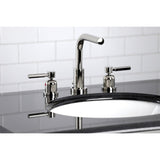 Concord Two-Handle 3-Hole Deck Mount Widespread Bathroom Faucet with Brass Pop-Up Drain