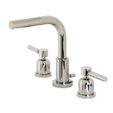 Concord Two-Handle 3-Hole Deck Mount Widespread Bathroom Faucet with Brass Pop-Up Drain