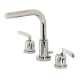 Centurion Two-Handle 3-Hole Deck Mount Widespread Bathroom Faucet with Brass Pop-Up Drain