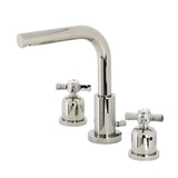 Millennium Two-Handle 3-Hole Deck Mount Widespread Bathroom Faucet with Brass Pop-Up Drain