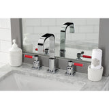 Kaiser Two-Handle 3-Hole Deck Mount Widespread Bathroom Faucet with Retail Pop-Up Drain