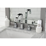 Kaiser Two-Handle 3-Hole Deck Mount Widespread Bathroom Faucet with Retail Pop-Up Drain