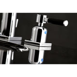 Kaiser Two-Handle 3-Hole Deck Mount Widespread Bathroom Faucet with Retail Pop-Up Drain