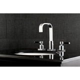 Kaiser Two-Handle 3-Hole Deck Mount Widespread Bathroom Faucet with Retail Pop-Up Drain