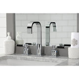 Kaiser Two-Handle 3-Hole Deck Mount Widespread Bathroom Faucet with Retail Pop-Up Drain