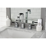 Kaiser Two-Handle 3-Hole Deck Mount Widespread Bathroom Faucet with Retail Pop-Up Drain