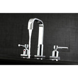 Concord Two-Handle 3-Hole Deck Mount Widespread Bathroom Faucet with Retail Pop-Up Drain