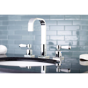 Paris Two-Handle 3-Hole Deck Mount Widespread Bathroom Faucet with Retail Pop-Up Drain